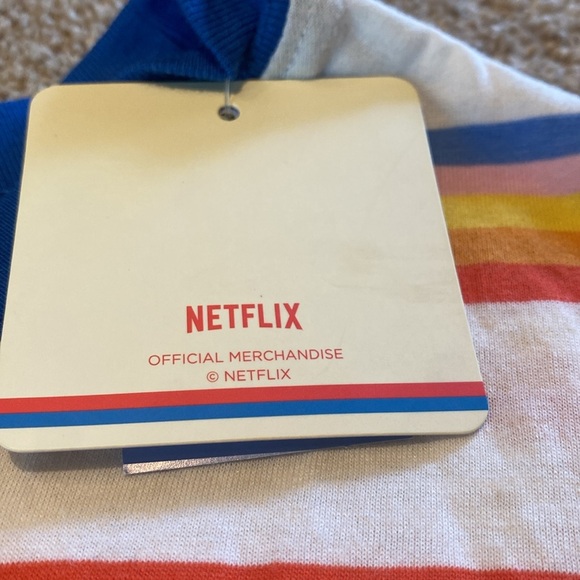 Stranger Things “Hawkins Indiana” Ringer Striped Crew S/S Netflix T-Shirt Sz XXL - Picture 3 of 6